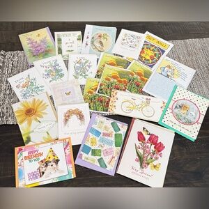 21 Beautiful Assorted Greeting Cards with envelopes.